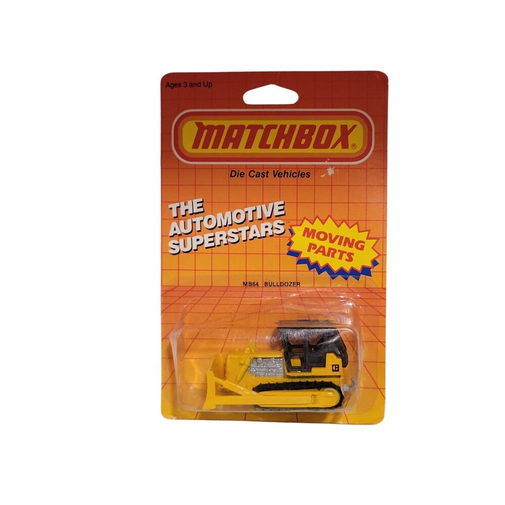 1986 Matchbox Automotive Superstars Diecast MB64 Bulldozer Caterpillar